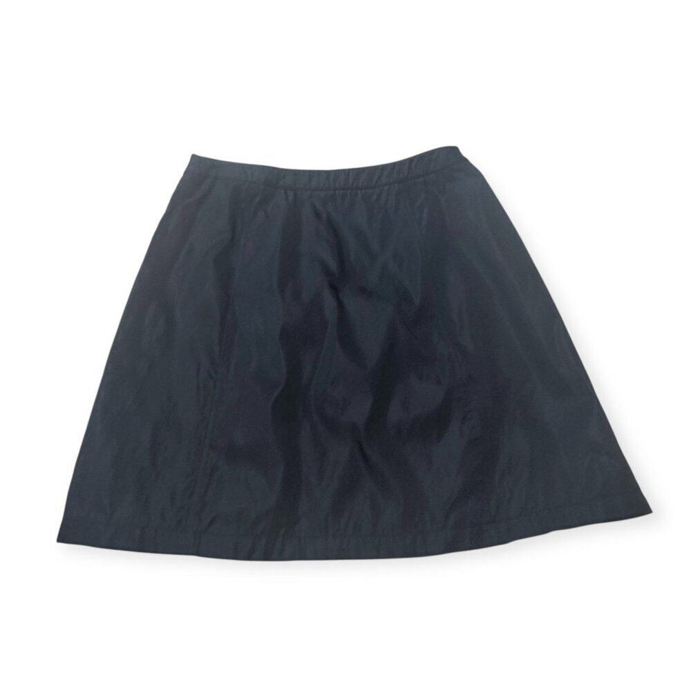 Prada Archival 90s Tech Nylon Mini Skirt L Navy A-line OPT Zip - Picture 6 of 12